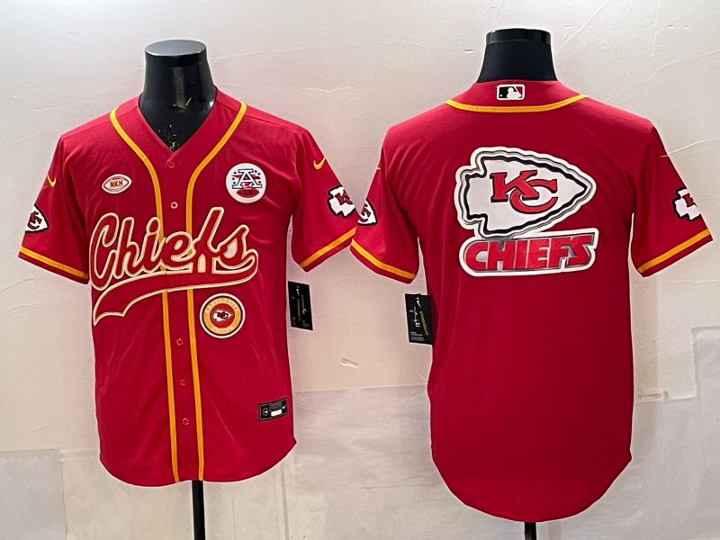 Men 2025 Nike Kansas City Chiefs Blank Red 3th generation Joint Name Limited NFL Jersey 016->kansas city chiefs->NFL Jersey